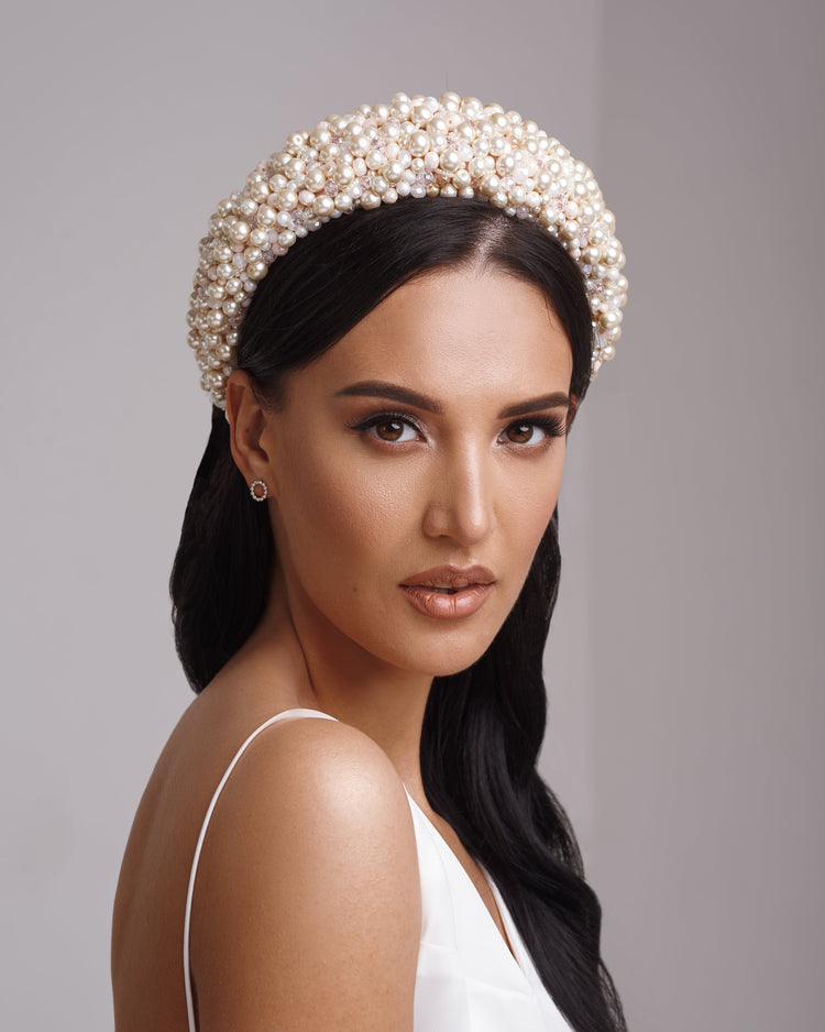 Diadema en Perlas cultivadas