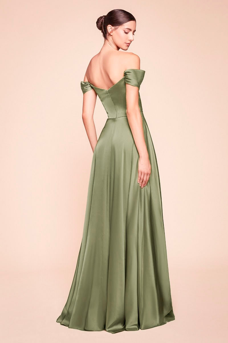 SUSANA-VESTIDO SOFISTICADO COLOR VERDE OLIVA