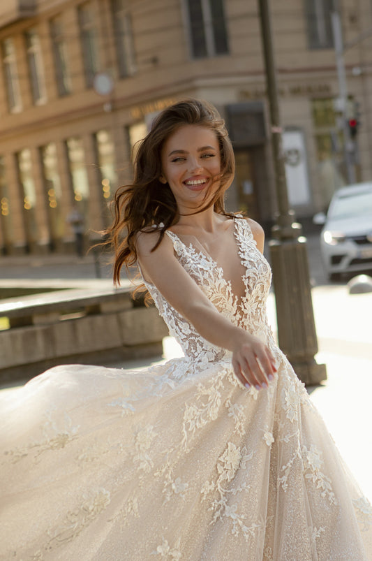 VESTIDO DE NOVIA DURAZNO - YENNIDED