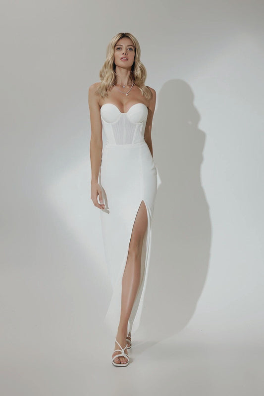 VESTIDO BODA CIVIL LISO - CHANEL