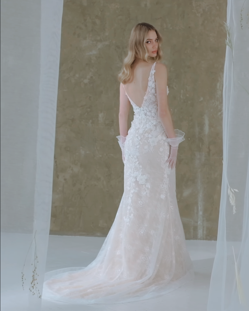 VESTIDO SIRENA CON TIRAS - VALENCIA