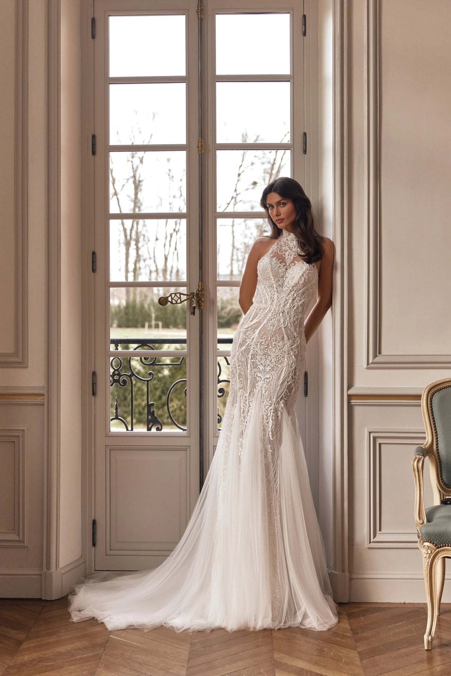 VESTIDO DE NOVIA SIRENA CUELLO HALTER - SILVANA