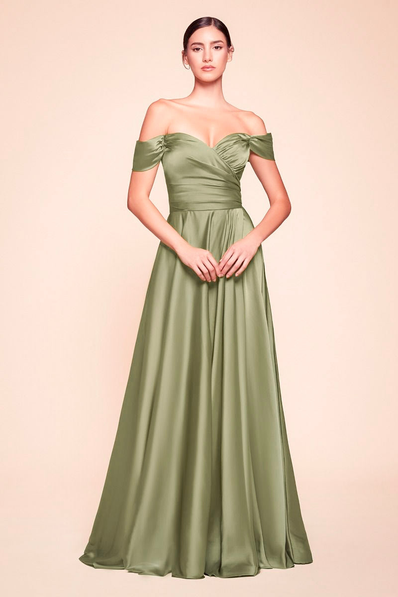 SUSANA-VESTIDO SOFISTICADO COLOR VERDE OLIVA