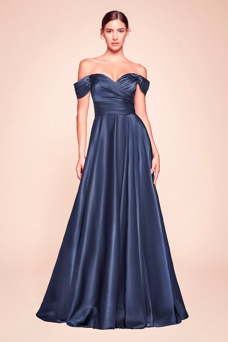IDALI-VESTIDO ELEGANTE COLOR AZUL PROFUNDO