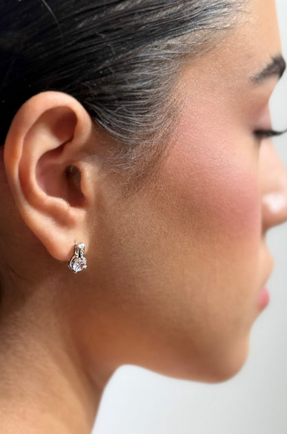 ARETES PLATEADOS CON DISEÑO CLÁSICO Y ACABADO REDONDO - IMPERIAL