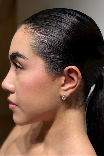 ARETES PLATEADOS CON DISEÑO CLÁSICO Y ACABADO REDONDO - IMPERIAL