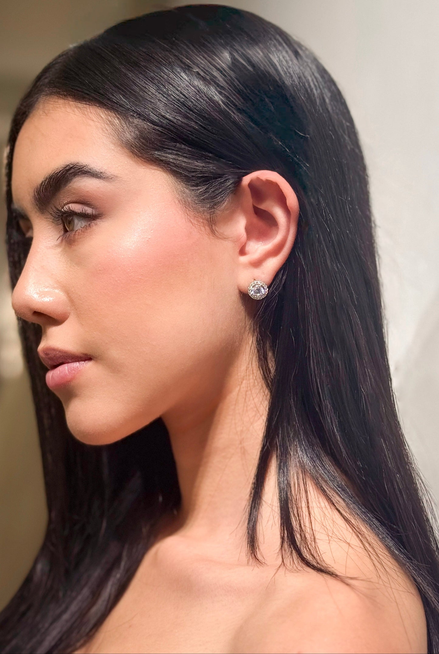 ARETE TIPO TOPO PLATA -CELINE