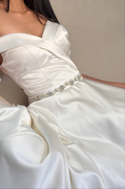 CINTURON FLORALES CON PERLAS Y ENGASTE - ADRIANA