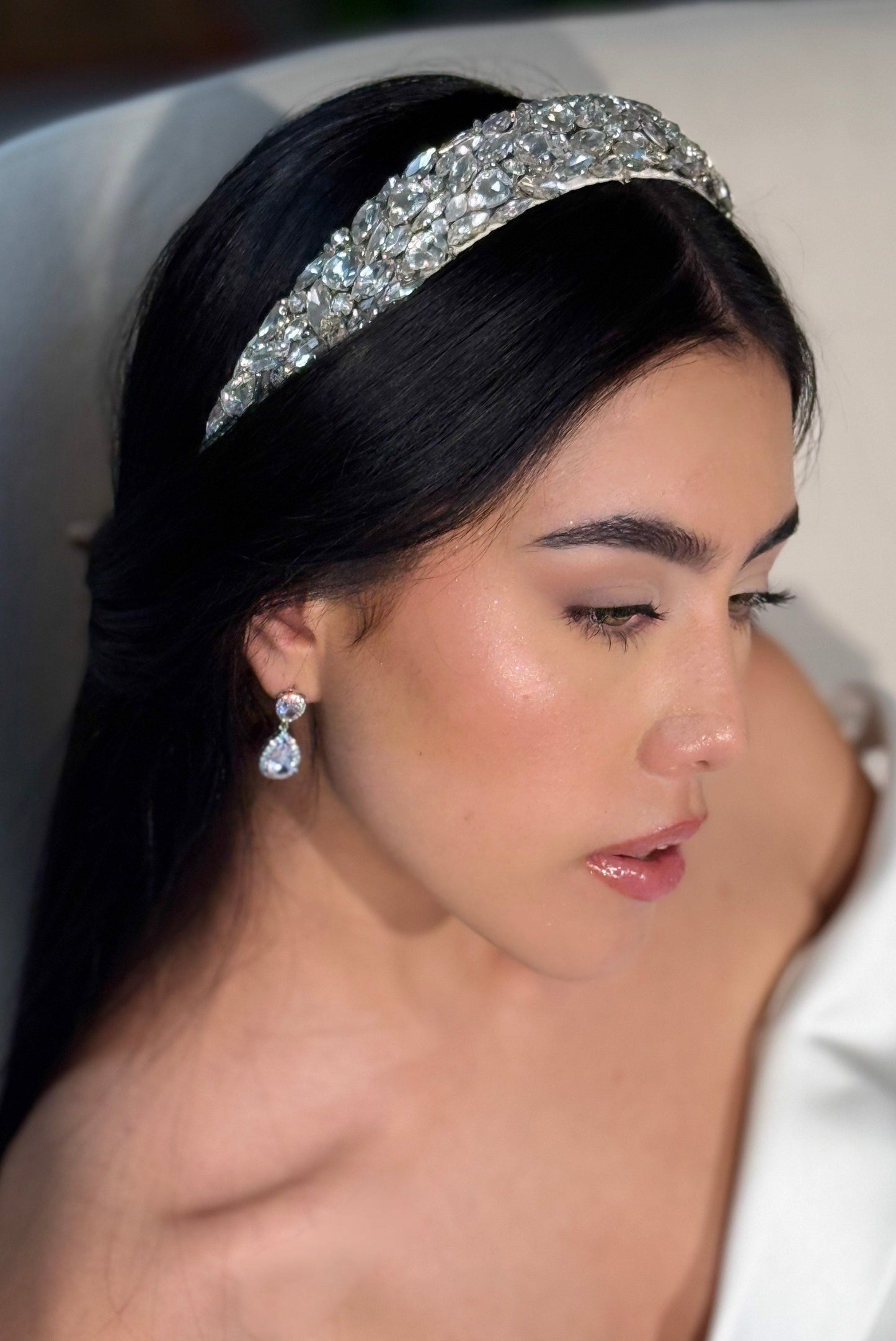 ARETES DE GOTA COLGANTE DE PLATA Y CIRCÓN - RENATA