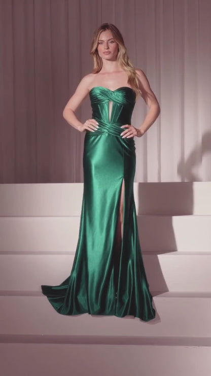 REBECA - VESTIDO DE FIESTA COLOR VERDE